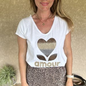 T-shirt AMOUR bronze