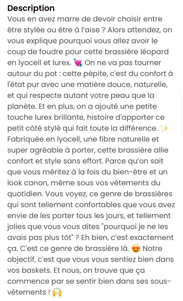Brassière Léo