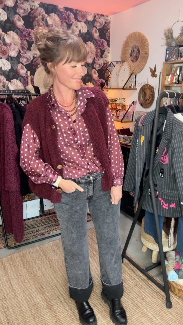 Chemise Delphine Bordeaux