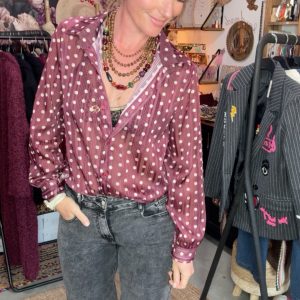 Chemise Delphine Bordeaux