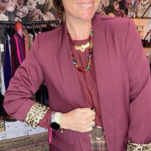 Blazer ajusté Bordeaux