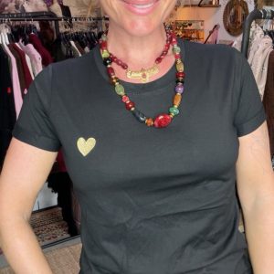 T-shirt cœur noir