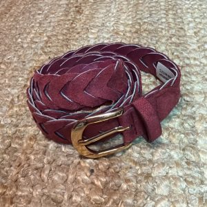 Ceinture bordeaux tresses