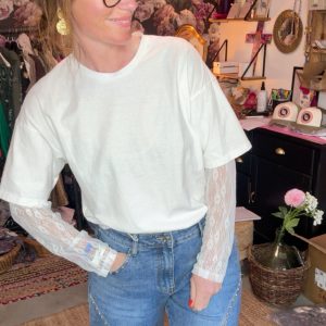 T-shirt dentelle