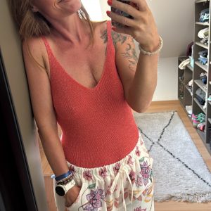 Top maille lurex
